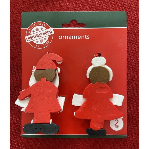 Santa & Mrs Claus Customizable Claydough Ornament Or Stocking Tag - Picture 4 of 4